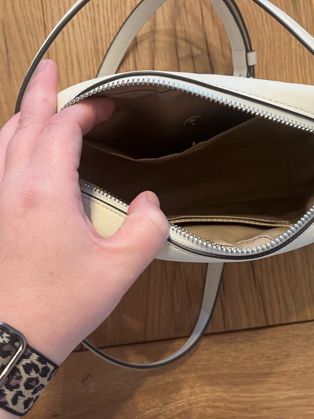 COACH Cream Floral and Star Embellished Crossbody Bag - Picture 2 of 2